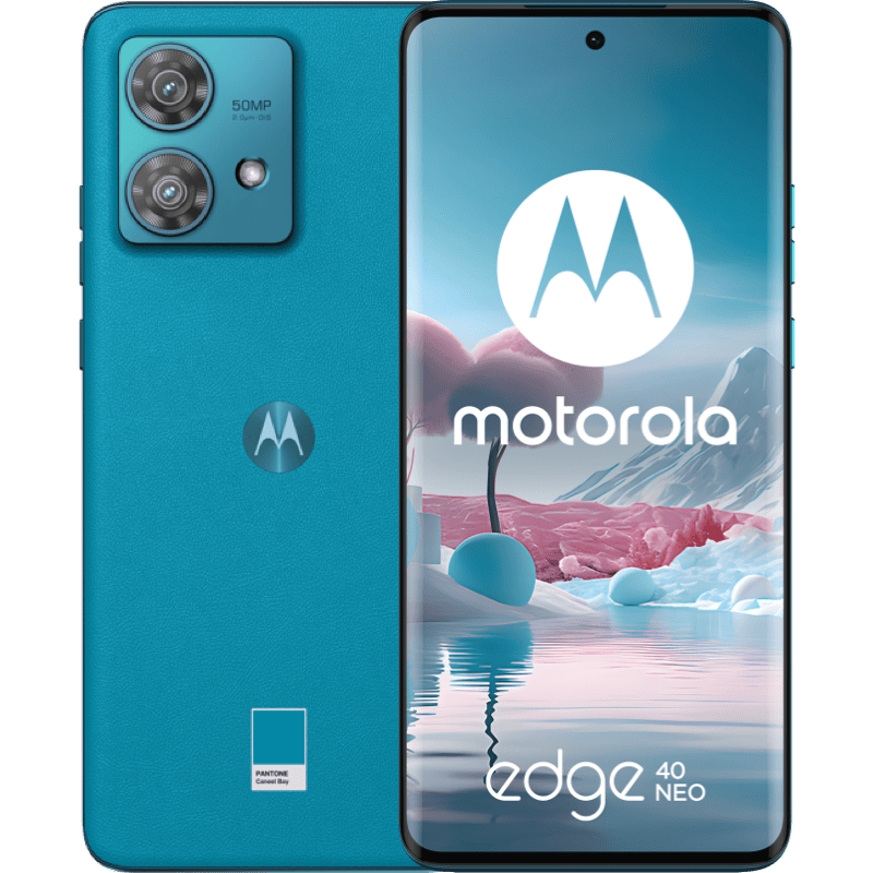 Motorola edge 40 neo 5G 12/256GB niebieski front i tył