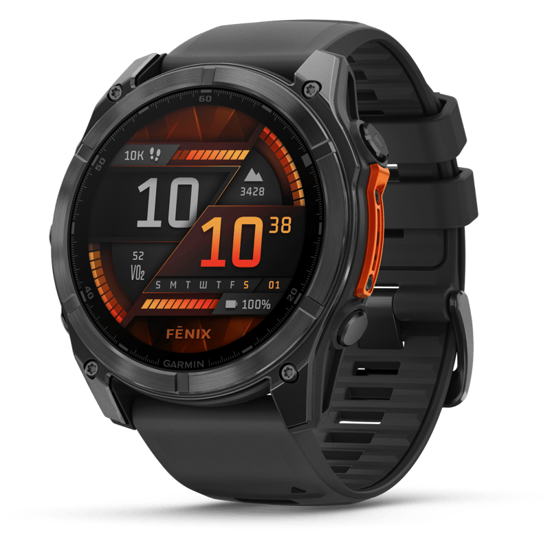 Garmin Fenix 8 51mm szary front lewy obrót