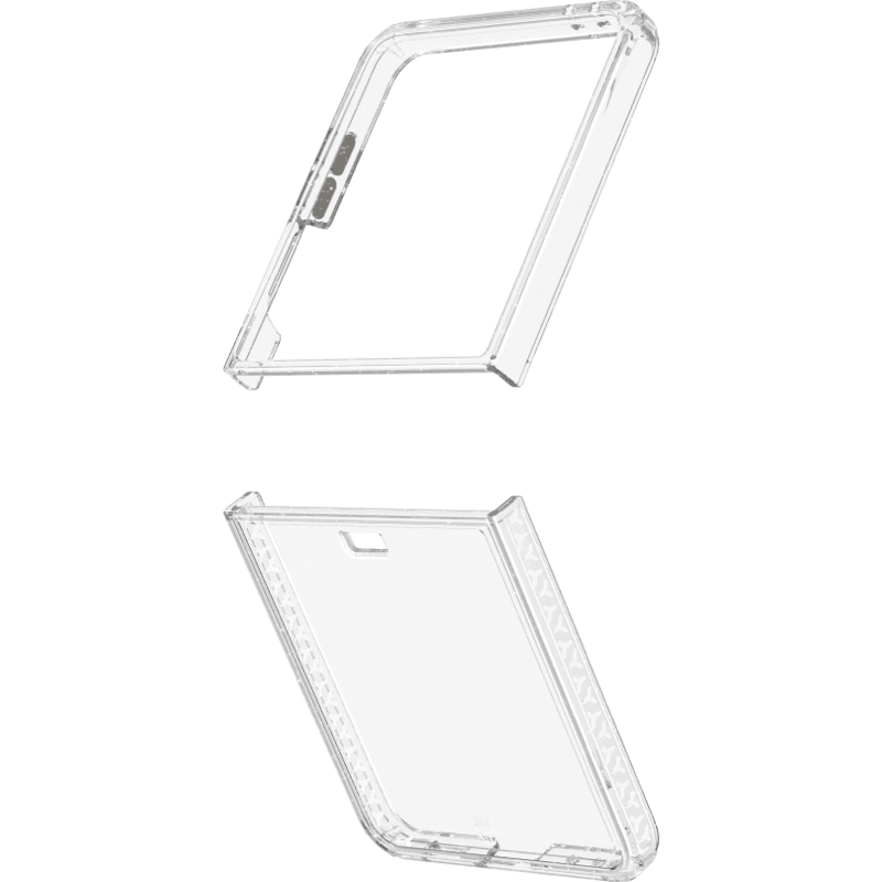 Etui Force Case DUO SAMSUNG GALAXY Z FLIP 7 z dożywotnią gwarancją BB przezroczyste z brokatem tył prawy skos 1