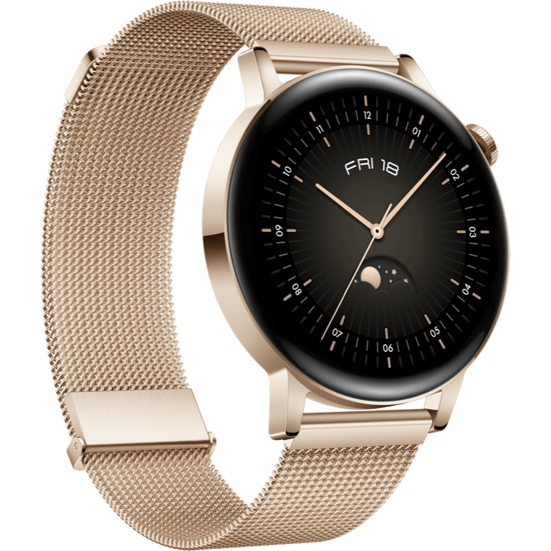 Huawei Watch GT 3 42mm Elegant zloty front skos