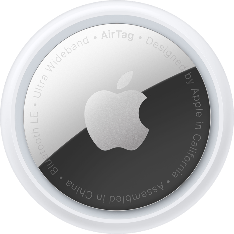 Apple AirTag bialy front