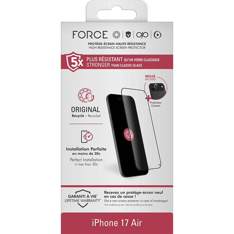 Szkło ochronne Ekran + Kamera Force Glass Original iPhone 17 AIR BB grafika opakowania