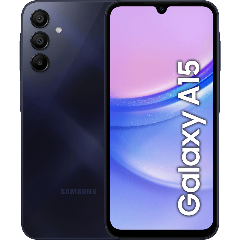 Samsung Galaxy A15 czarny front i tyl