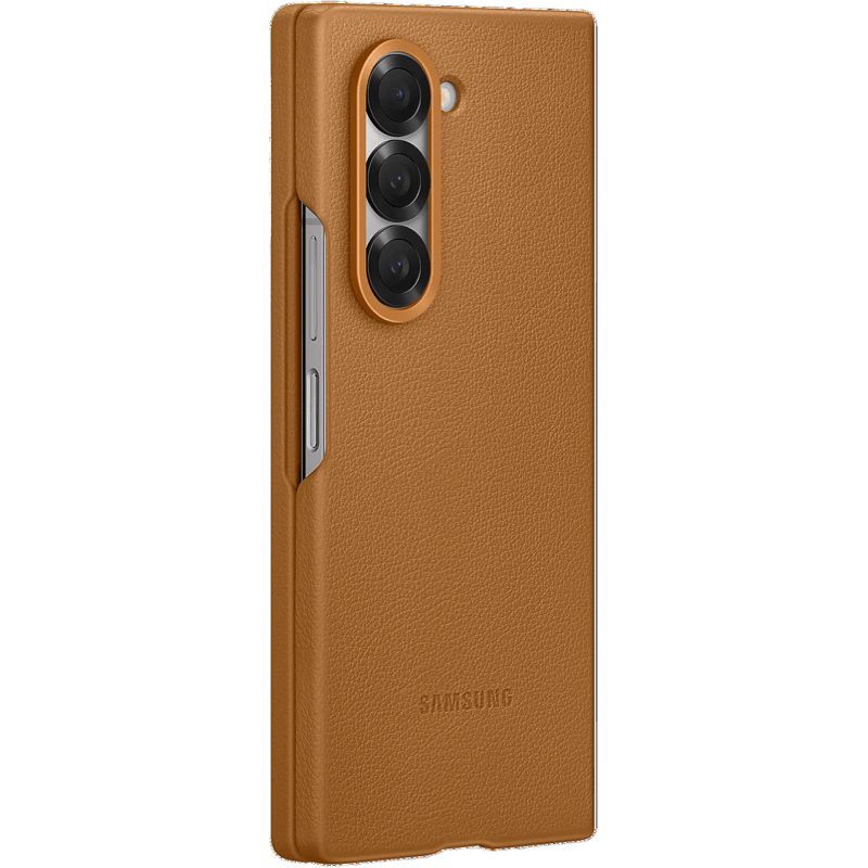 Samsung Eco-Leather Case Samsung Galaxy Z Fold6 brązowe tył prawy skos