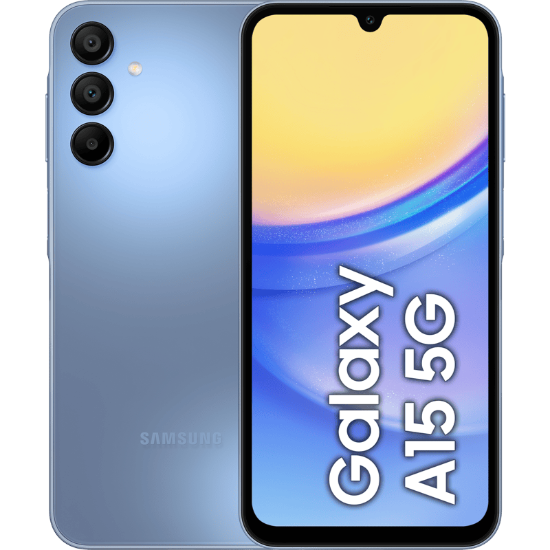 Samsung Galaxy A15 5G 4/128GB niebieski front i tył