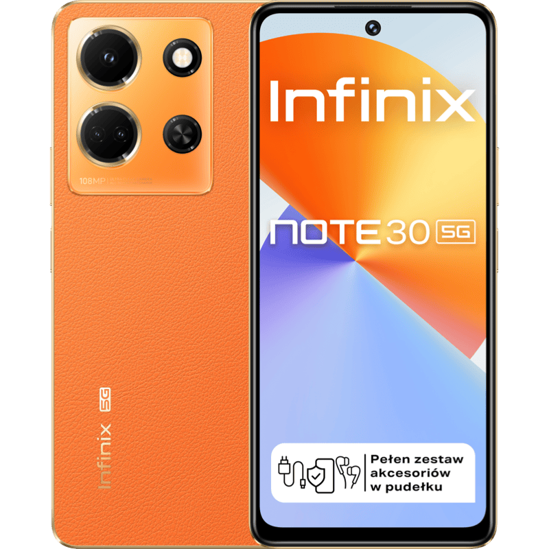 Infinix Note 30 5G zloty front i tyl