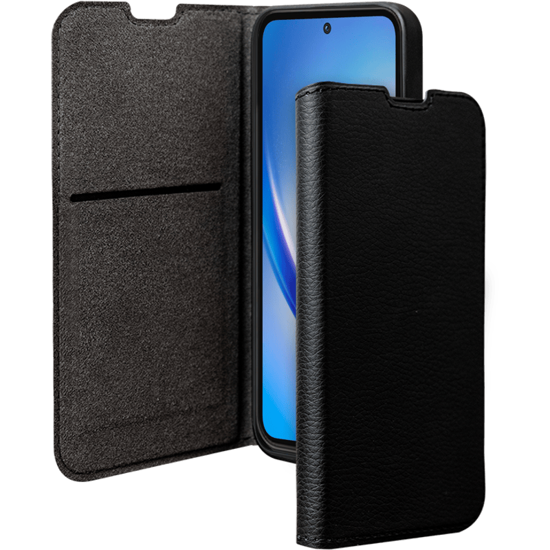 Etui ochronne book Samsung Galaxy A35 BB czarne front lewy skos