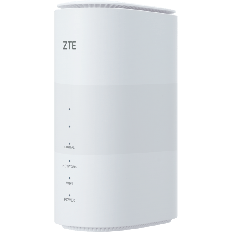 ZTE MC801A 5G bialy front prawy skos