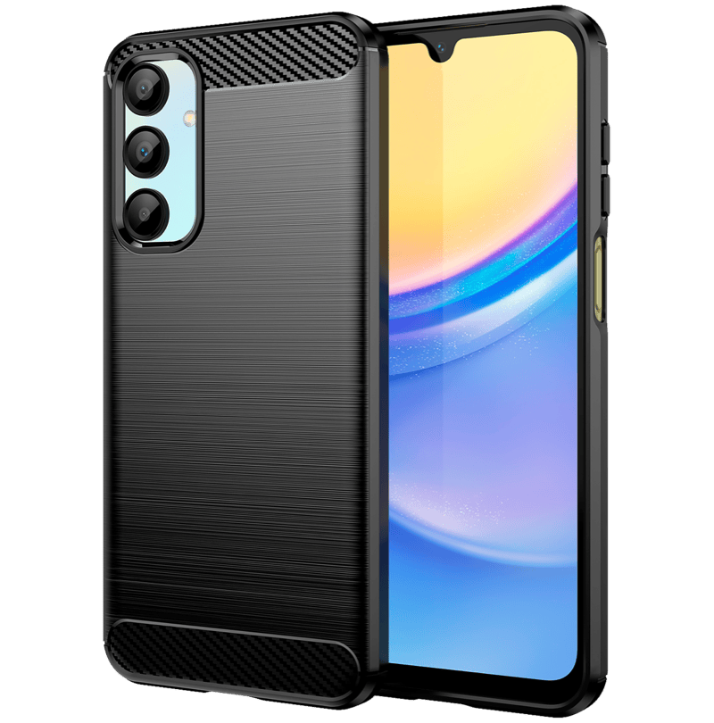 Etui WG Carbon do Samsung Galaxy A16 4G / 5G czarne front i tył