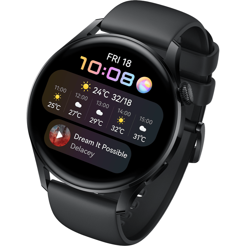 Huawei Watch 3 czarny front 2