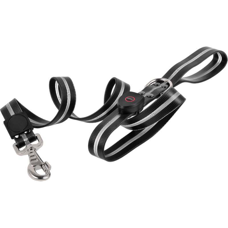 Peti-To-Go Smycz LED-owa czarna front 1
