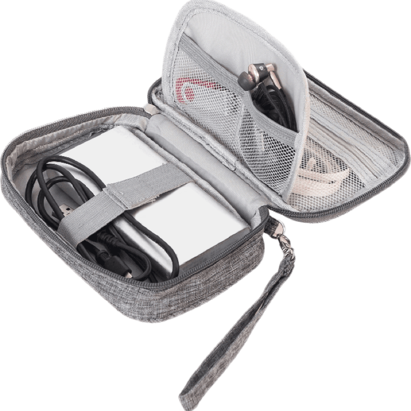 Etui podręczne na elektronikę WG 12,5x18,5x3,5cm szare front