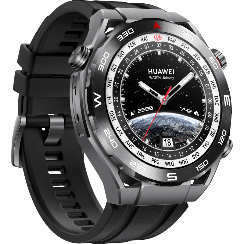 Huawei Watch Ultimate Expedition czarny front prawy obrot