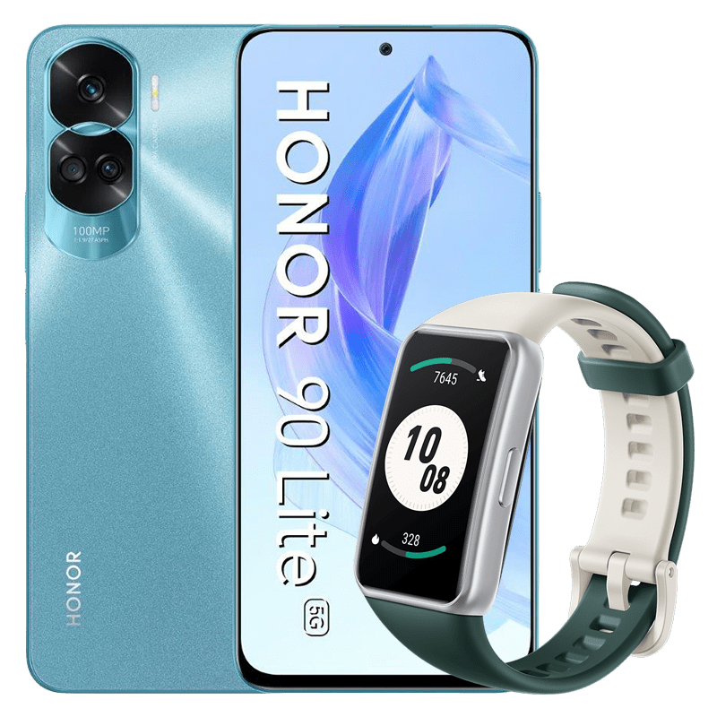 HONOR 90 Lite 5G 256GB + HONOR band7 niebieski front