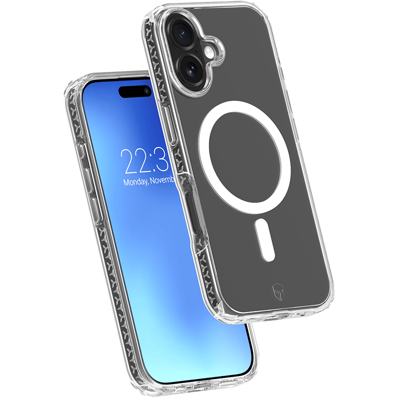 Etui Force Case XTREM MagSafe z dożywotnią gwarancją iPhone 17 BB transparentne front lewy skos