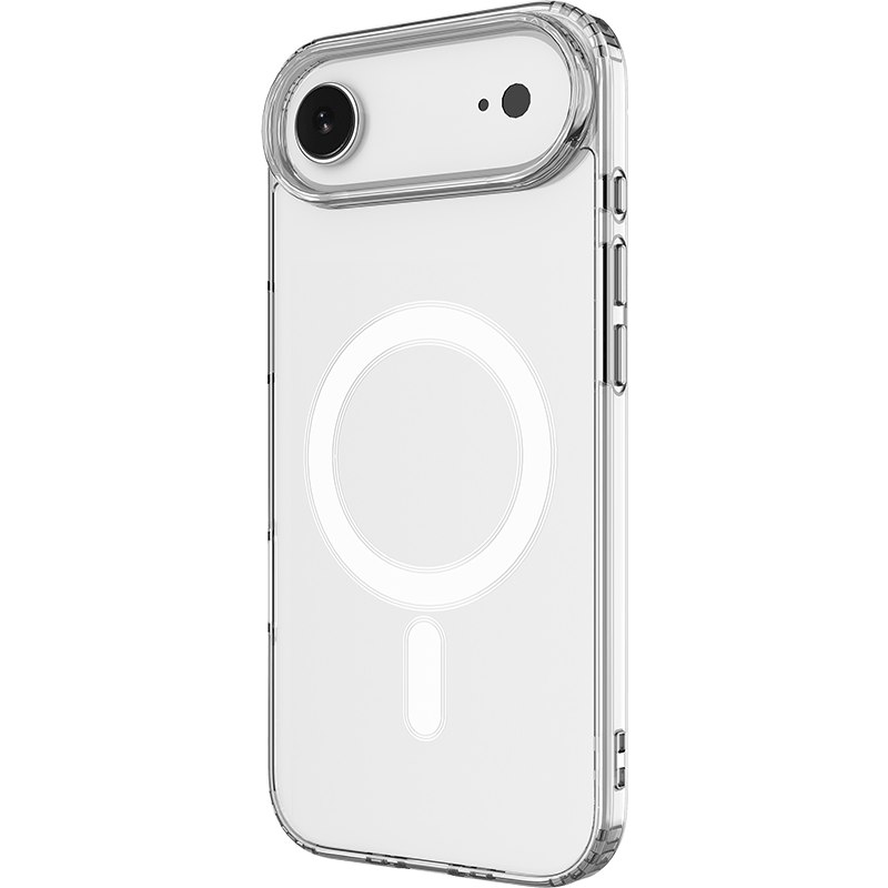 Etui WG Comfort Magnet iPhone 17 AIR przezroczyste tył lewy skos