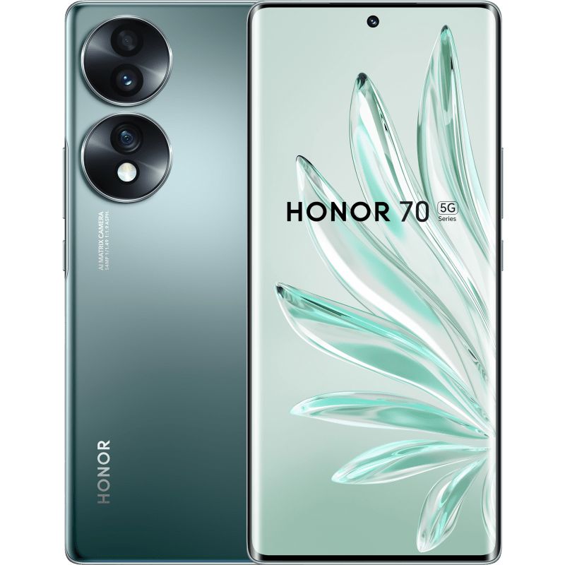 HONOR 70 5G 128GB zielony front i tyl