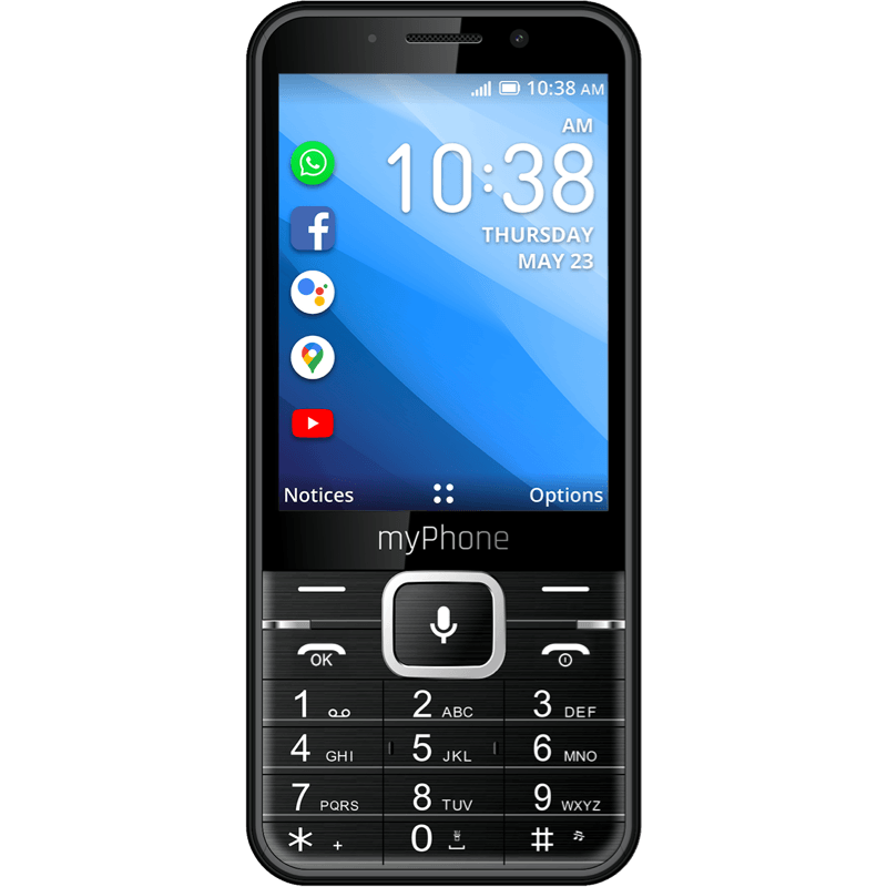 myPhone Up Smart LTE czarny front