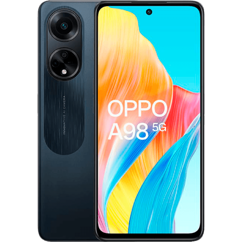 OPPO A98 czarny front i tyl