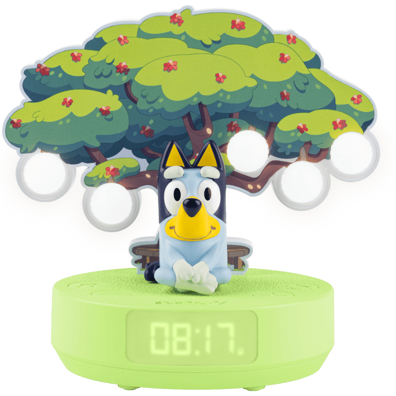 Lamka nocna i budzik BT BLUEY z ekranem LED BB front