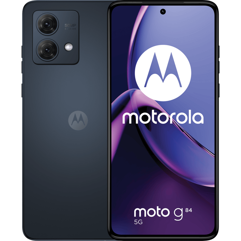 Motorola moto g84 granatowy front i tyl