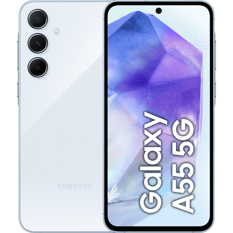 Samsung Galaxy A55 5G 8/256GB niebieski front i tył