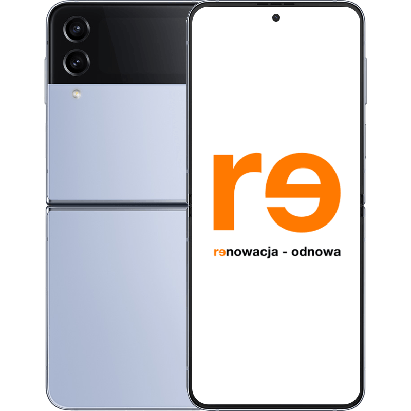 Samsung Galaxy Z Flip4 5G - outlet niebieski front i tył