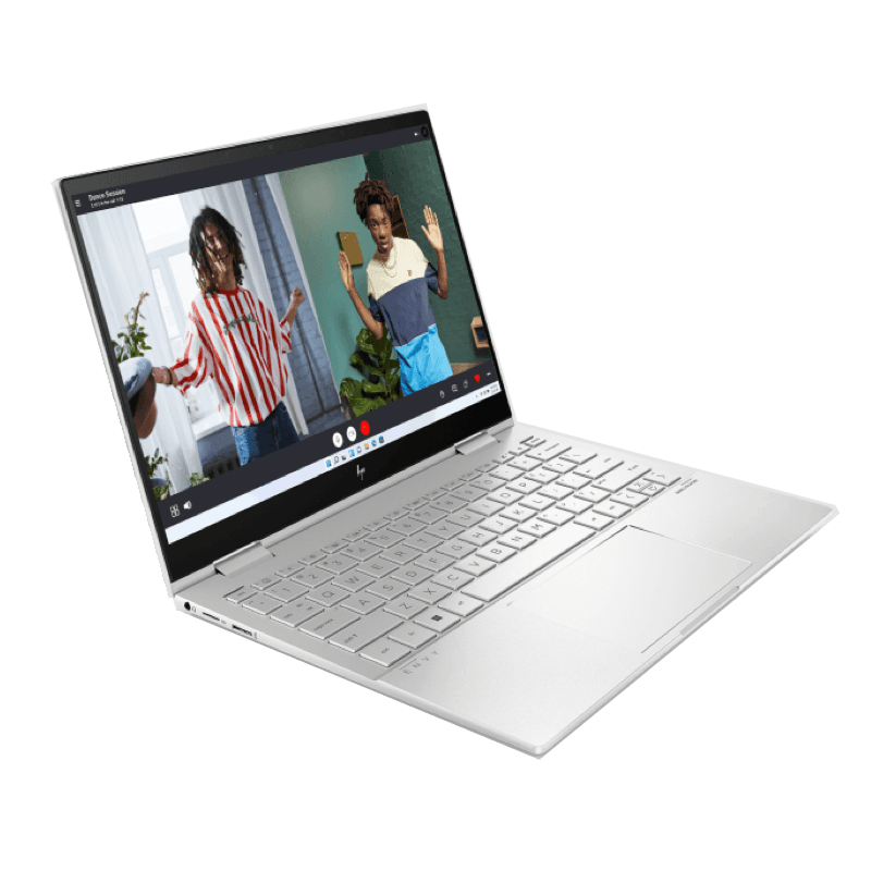 Laptop HP Envy13 x360 BF0250NW srebrny front prawy obrot