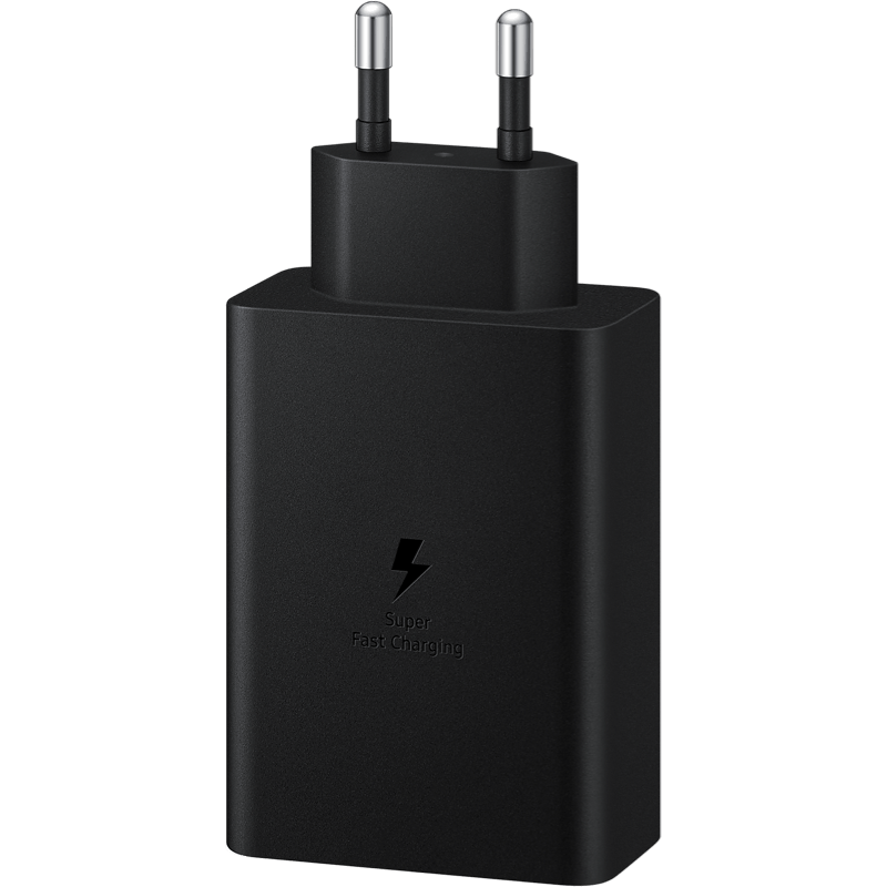 Ładowarka sieciowa Samsung 65W 3w1 2xUSB-C 1x USB-A EP-T6530NB czarna front