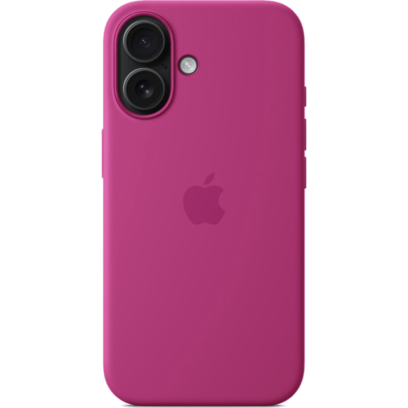 Etui iPhone 16 Silicone Case with MagSafe fuchsia-różowy tył