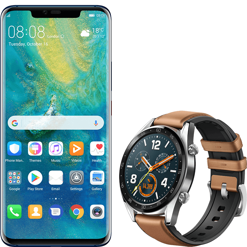 Huawei mate 20 store pro galaxy watch