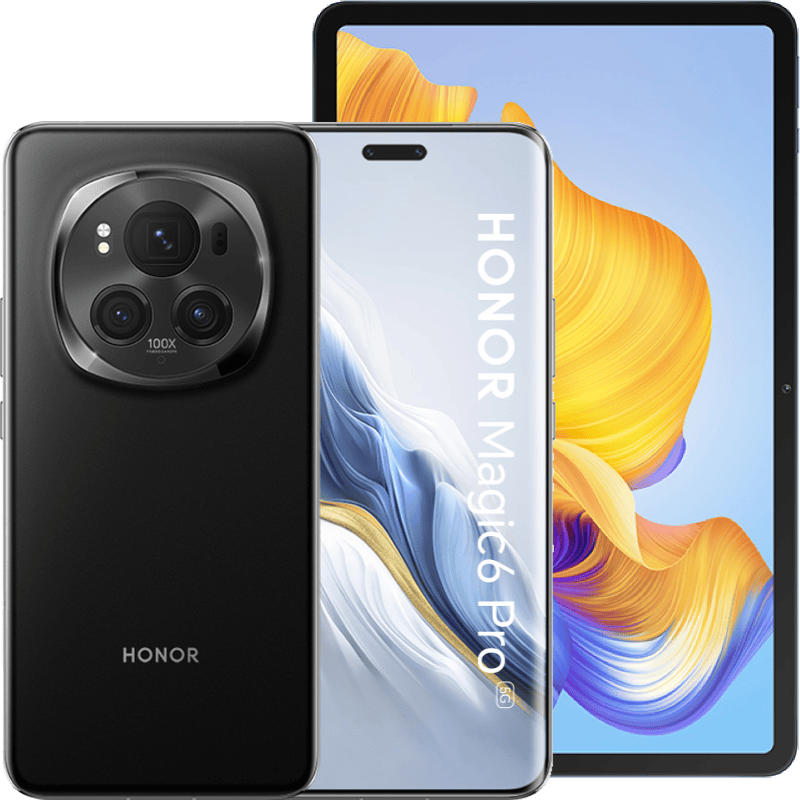 HONOR Magic6 Pro 5G 12/512GB+PAD8 6/128GB czarny front, smartfon i tablet