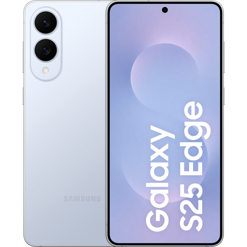 Samsung Galaxy S25 Edge niebieski front i tył