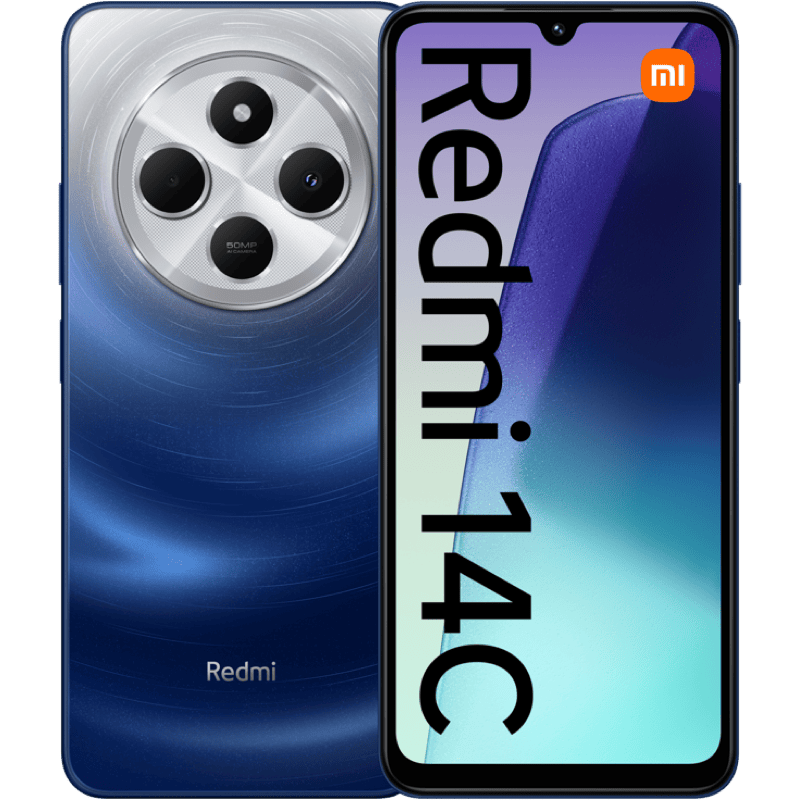 Xiaomi Redmi 14C 4/128GB niebieski front i tył