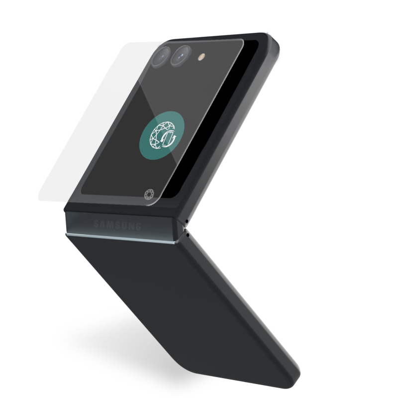 Szkło ochronne Force Glass Original z dożywotnią gwarancją Samsung Galaxy Flip 7 BB front lewy skos