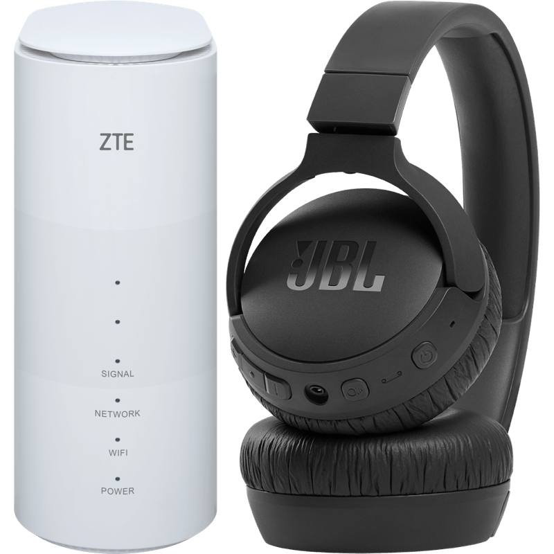 ZTE MC801A 5G bialy + JBL T660 czarne
