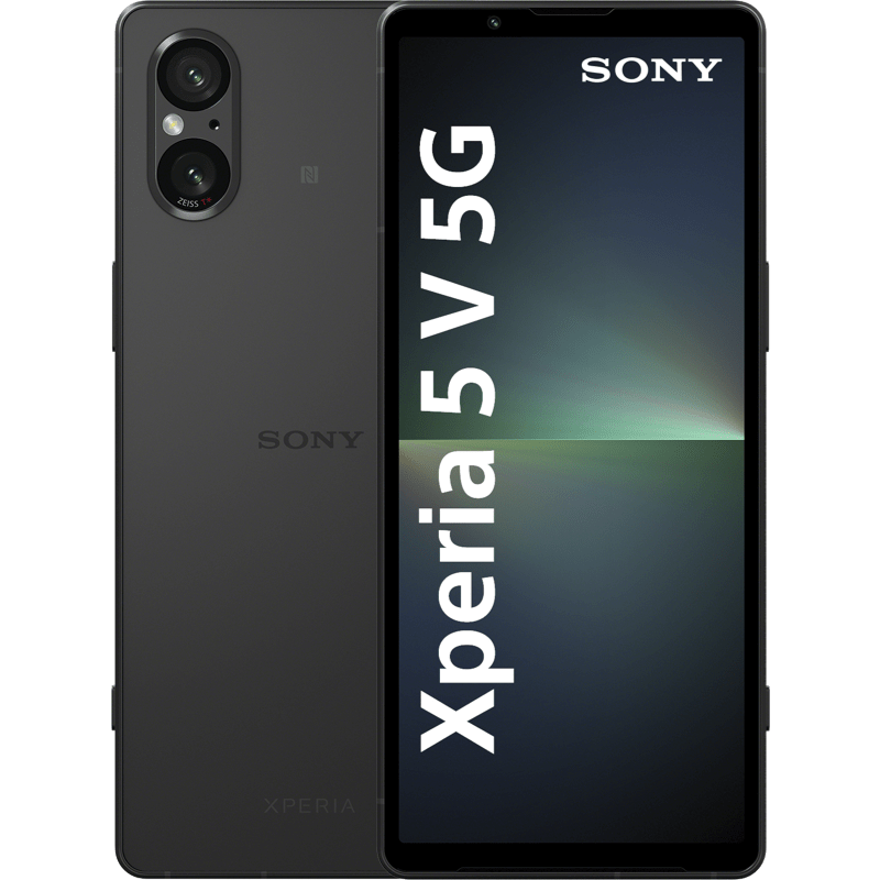 Sony Xperia 5 V 5G czarny front i tyl