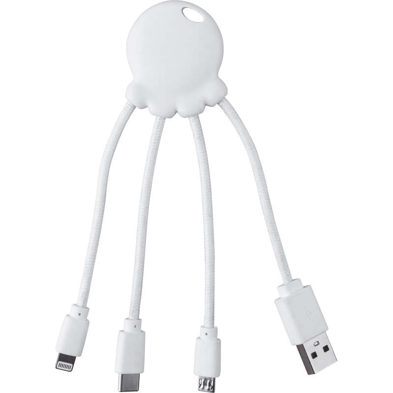 Kabel ośmiornica  USB-A MICROUSB USB-C LIGHT BB