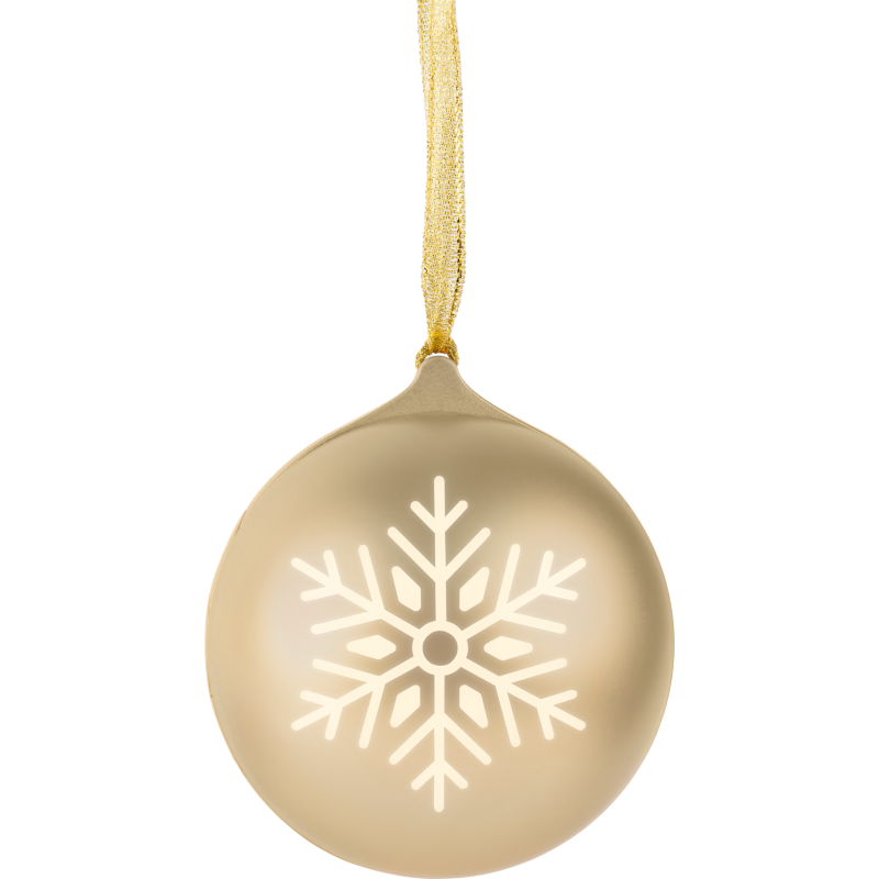 temp Bombka z głośnikiem i muzyką świąteczną XMAS BB złota front