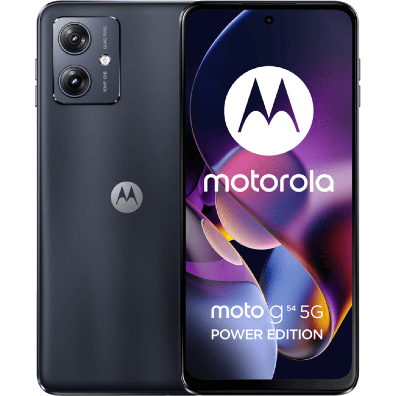 Motorola moto g54 Power Edition czarny front + tyl