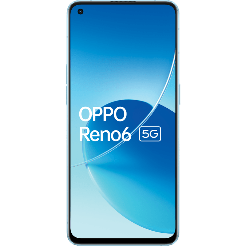 OPPO Reno6 blekitny front