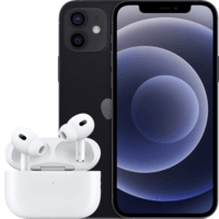 apple-iphone12-black-airpods-