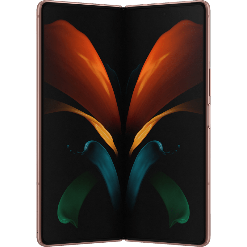 Samsung Galaxy Z Fold2 5G miedziany rozlozony wewnatrz