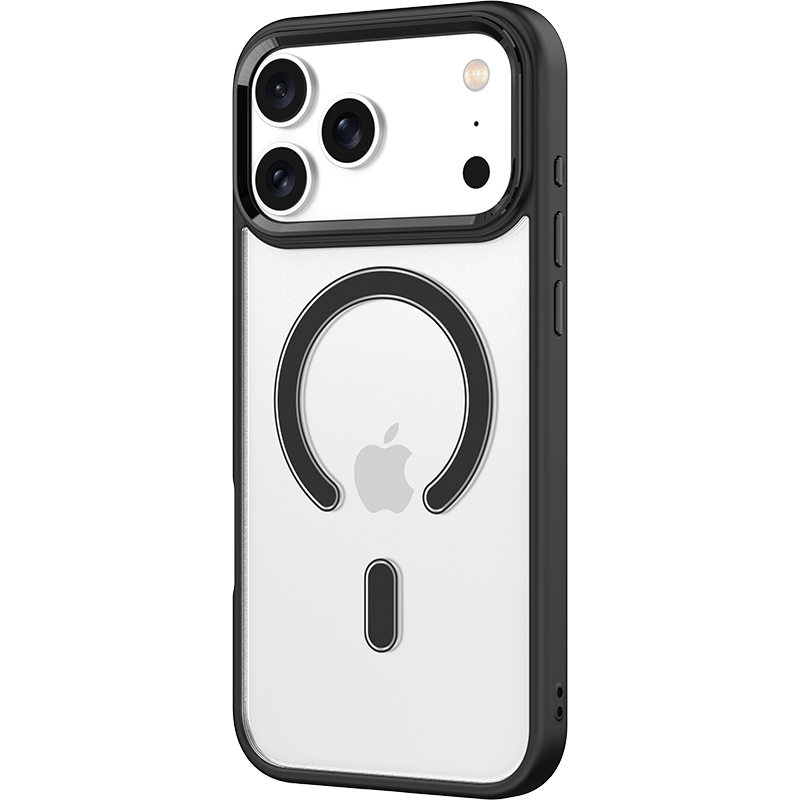 Etui WG Iron Magnet iPhone 17 Pro Max czarne tył lewy skos