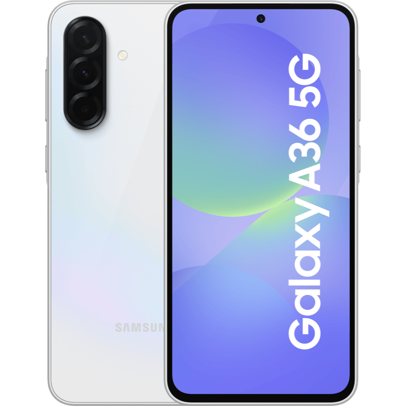 Samsung Galaxy A36 5G 6/128GB biały front i tył