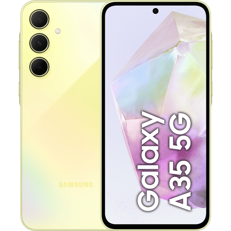 Samsung Galaxy A35 5G 6/128GB żółty front i tył