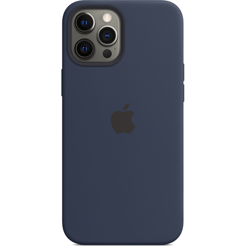 Etui Silicone Apple Case z MagSafe iPhone 12 Pro Max niebieskie