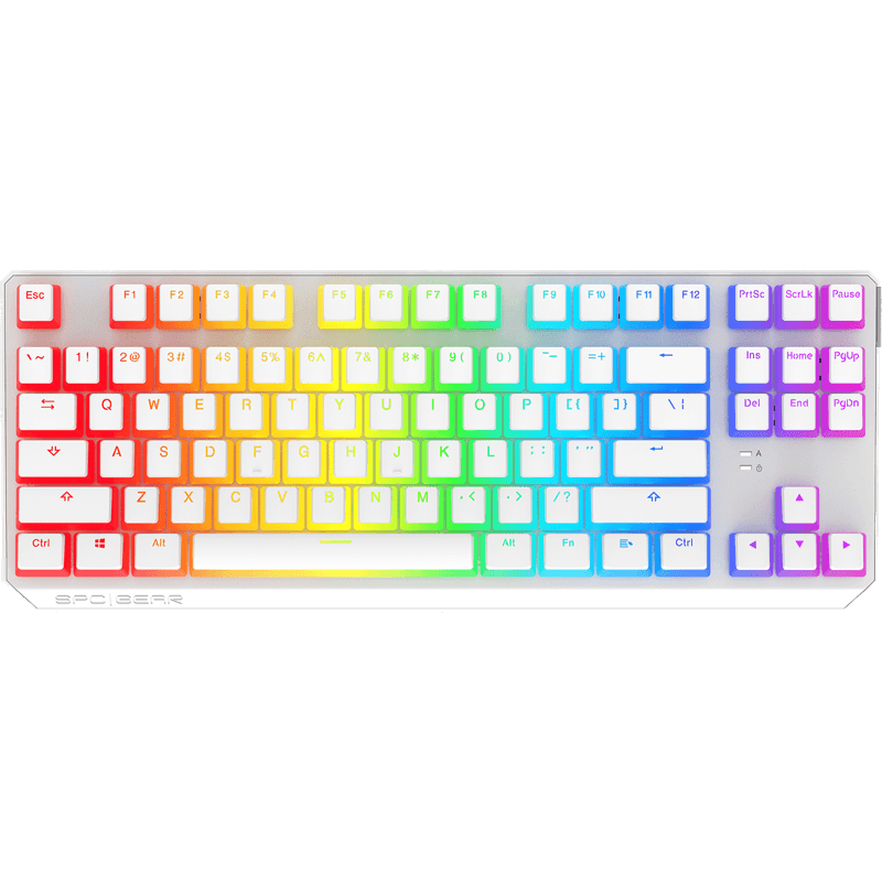 Klawiatura gamingowa SPC Gear GK630K Onyx White Tournament Kailh Blue RGB