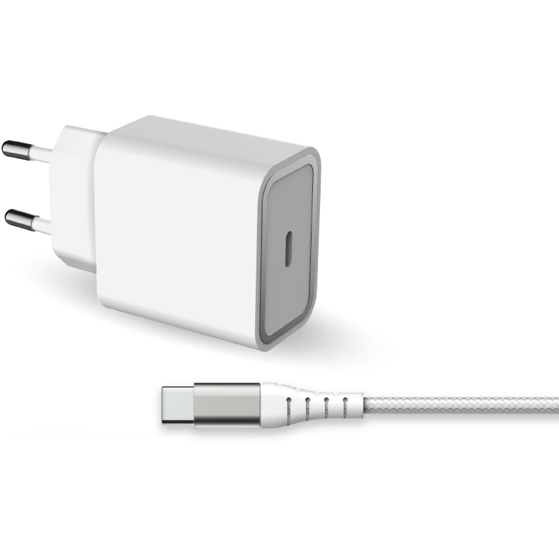 Szybka ładowarka sieciowa Force Power Lite z kablem USB C/C 1.2 metry