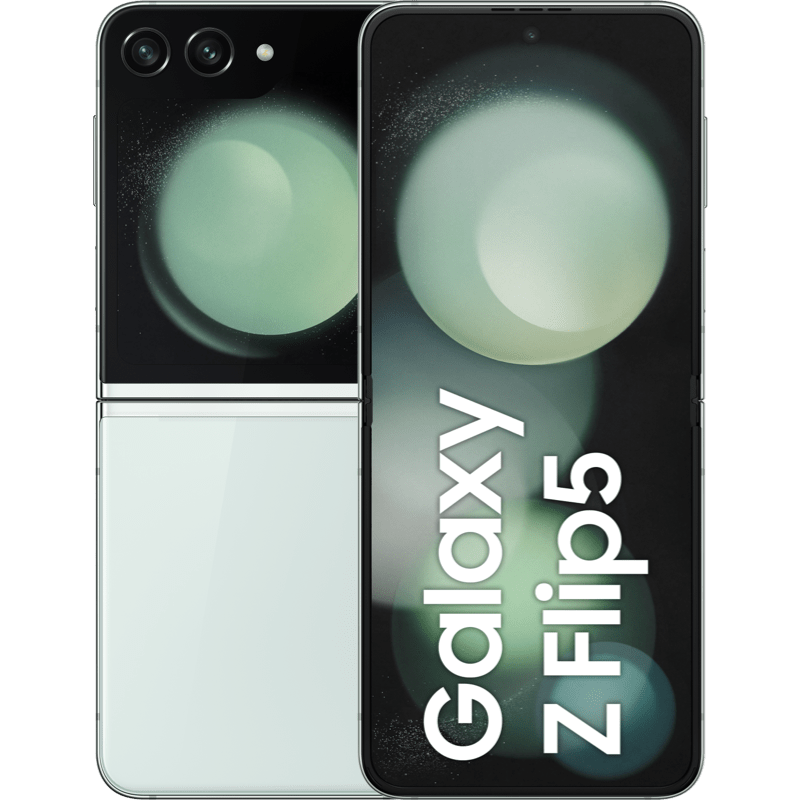 Samsung Galaxy Z Flip5 mietowy front i tyl